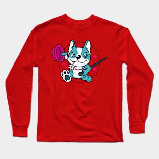 DANCING BOSTON TERRIER Long Sleeve T-Shirt